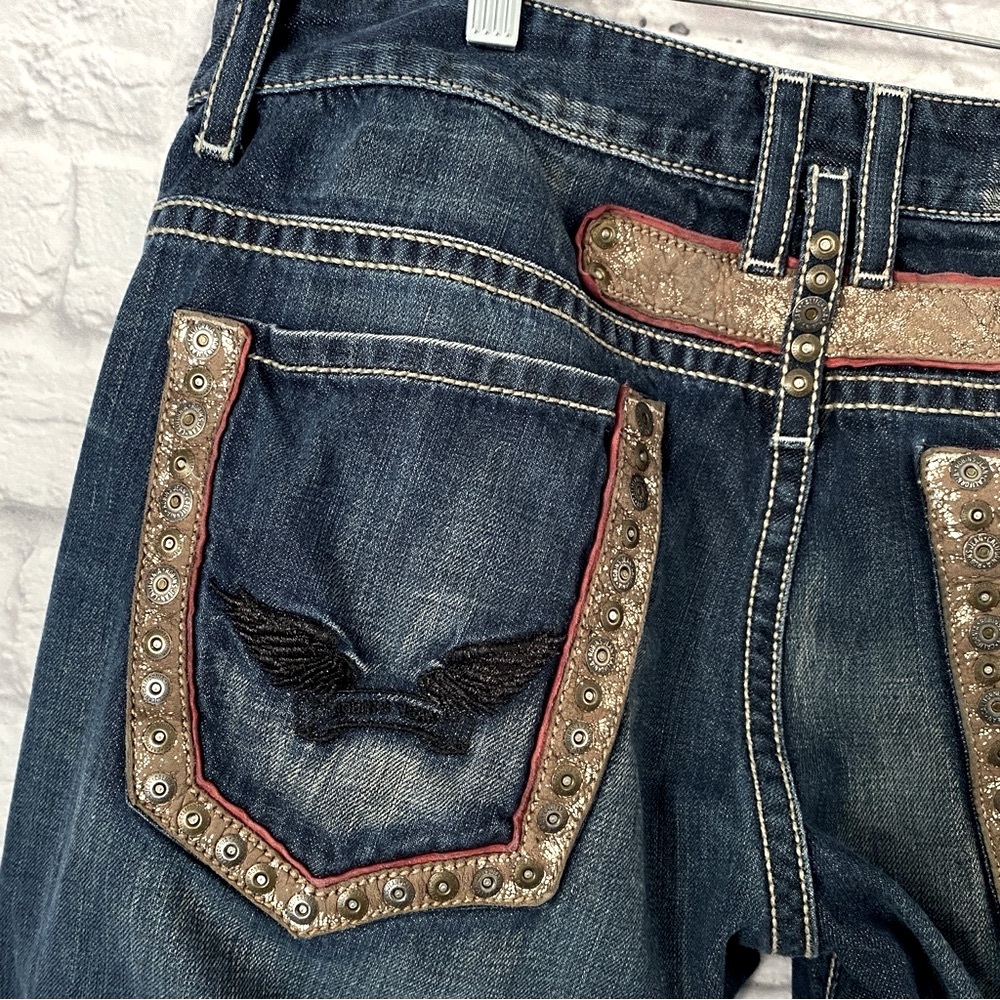 Robin's Jean Blue Jeans with Gold and Red Details